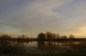 lake at sunset in Ukraine