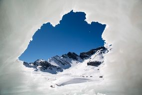 winter mountains snow alpine view