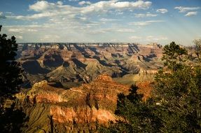 panorama of a gorge in the grand canyon