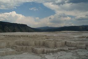 nature at Hot Springs in Yellowstone