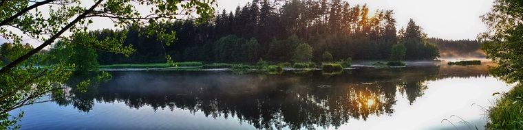 Panoramic landscape of River