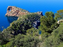 Mediterranean sea Coastline in Corsica