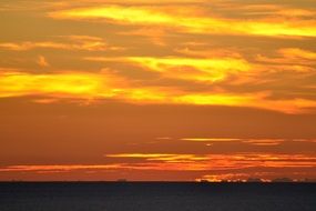 orange cloudy sunset in spain