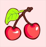 Cherry Harvest Plant vector drawing