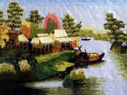 embroidered landscape