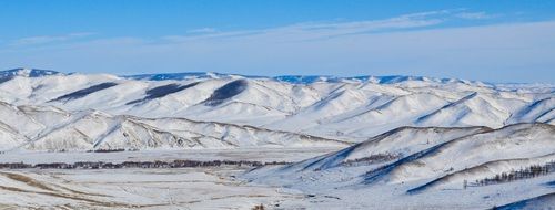 cold winter mountain landscape