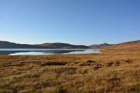 lake among a desolate landscape