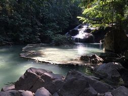 creek with cascades in the west of thailand