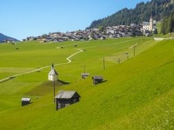 green Lesachtal Valley Alpine Austria view
