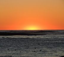 orange sunset in Oregon