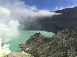 Ijen is a volcano in Indonesia