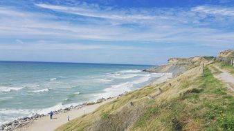 Landscape of the beach in France