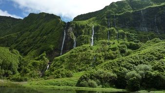 nice Waterfall Mountain