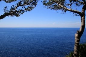 view from a cliff on the coast of croatia