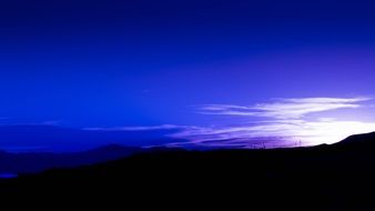 neon sky over the mountains in Utah