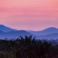 sunset as a bright scenery