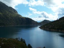 landscape near a lake in switzerland