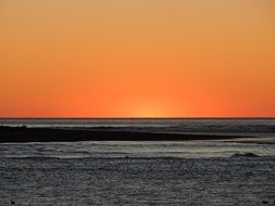 orange sunset afterglow in Oregon