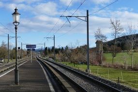 railway station in the mountains