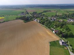 panorama of countryside on a sunny day