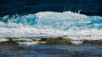 azure ocean waves