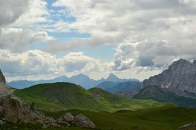 scenic Dolomite Mountains in Italy