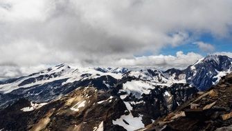 the top of the mountain boards in Tyrol, Italy