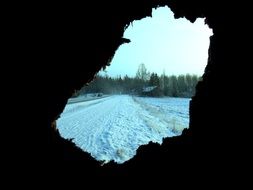 snow on the finnish field