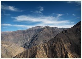 Mountains Canyon Colca Peru Sky