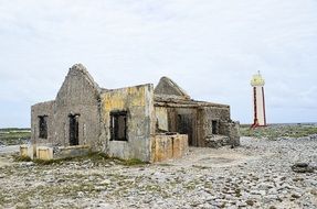 ruined stone building on seaside