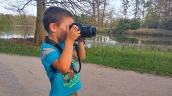 boy with camera