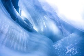 blue cave in the alps