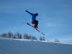 ski jump in the mountains