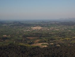 view from the mountain to Puig de Randa to Mallorca