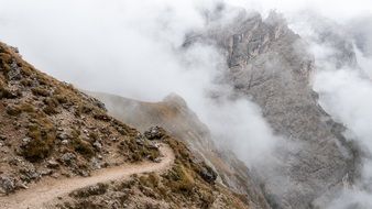 mountain path in the dolomites