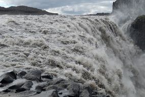 Dettifoss is a powerful waterfall in Iceland