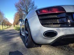 Audi R8 V10 Sports Car on road