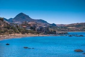 landscape of the balos beach in Greece