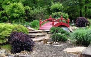 Asian garden in landscaping