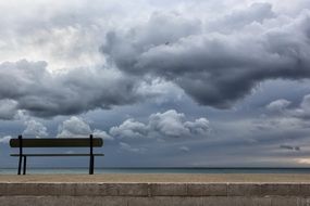 Bench on a seaside