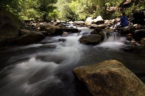 waterfall in a forest of malaysia