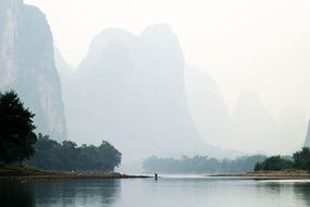 River Fog Landscape,Laos