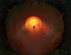 model of man in hell