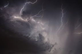 lightning in a stormy sky