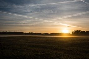Beauty sun at sunrise