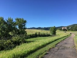 soil Road at summer countryside, usa, Colorado,Ken Caryl