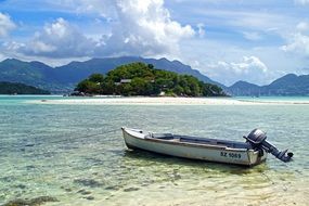 Boat on a wild coast