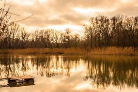 peaceful evening on the river