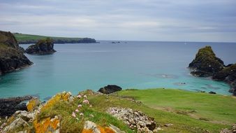 rocky ocean coast for relaxation