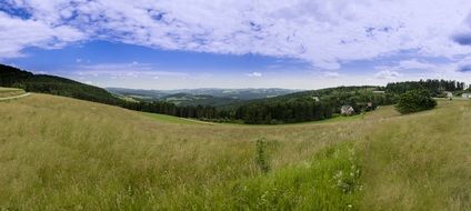 Panorama of summer countryside, Austria